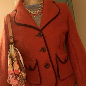 Burnt Orage 100% Wool Jacket